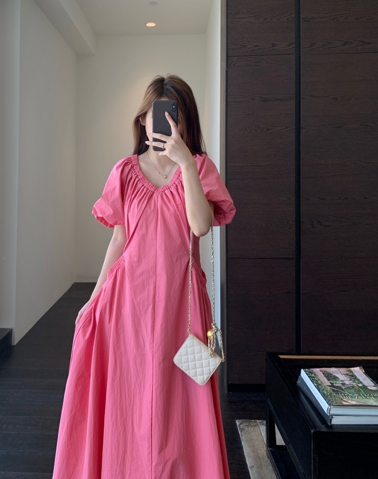 Spring and summer long dress slim dress for women