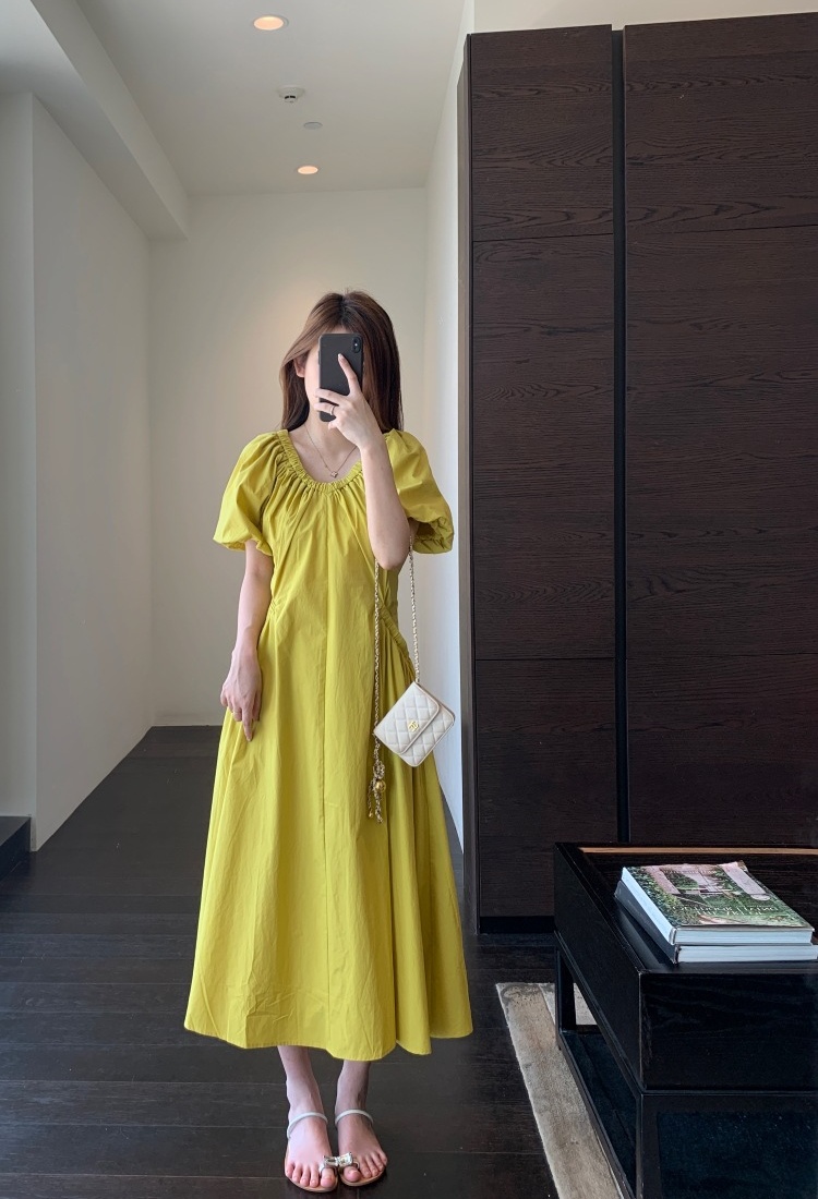 Spring and summer long dress slim dress for women