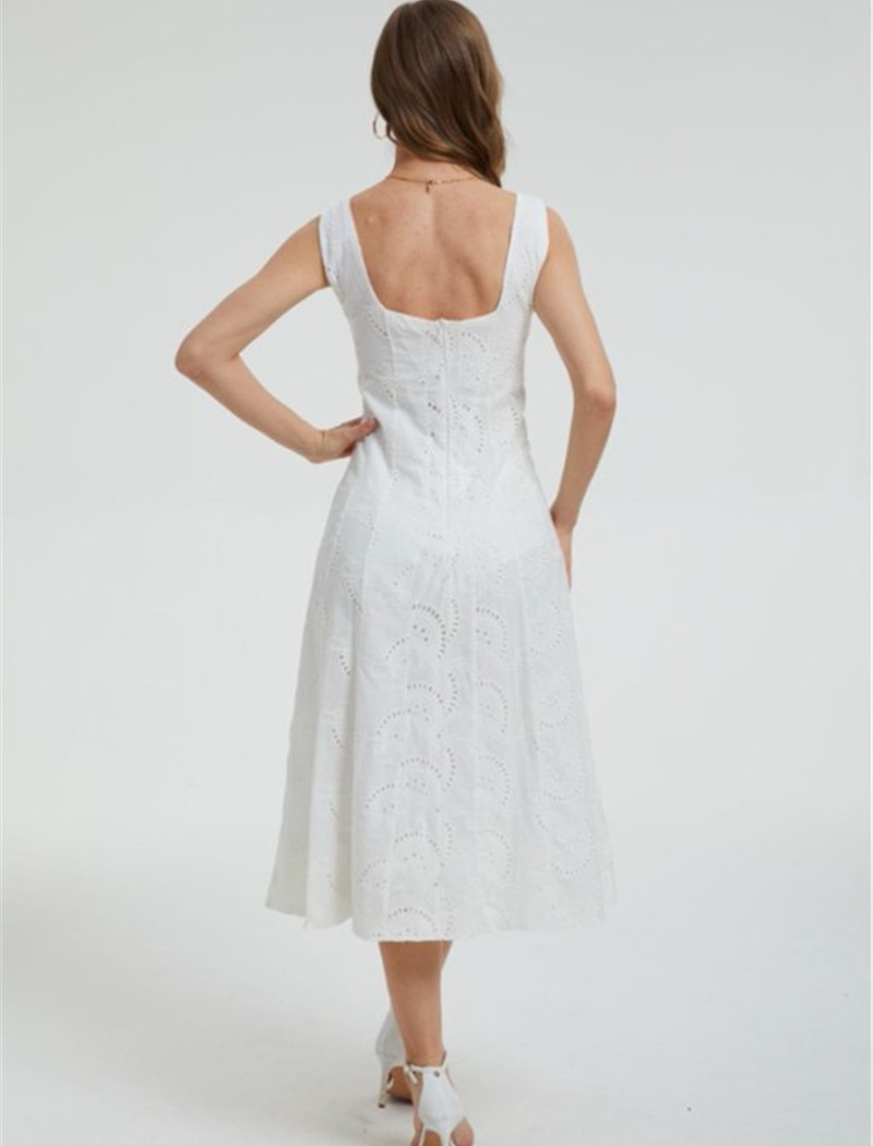 Slim European style dress A-line long dress for women