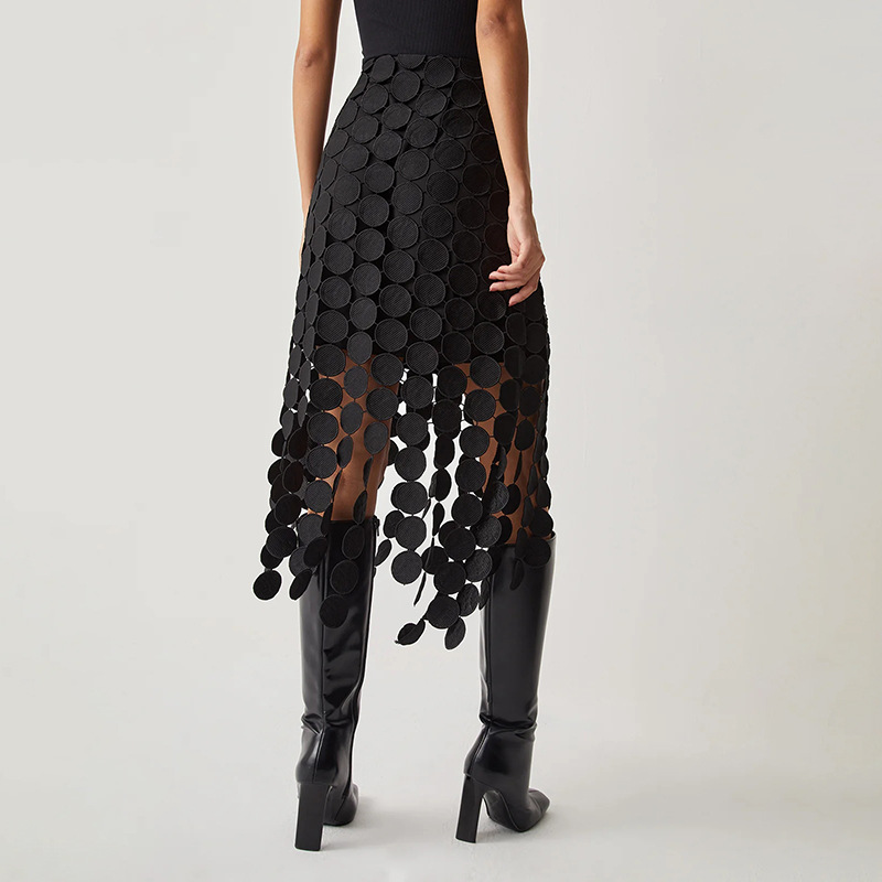 Western style spring long skirt tassels fashion skirt