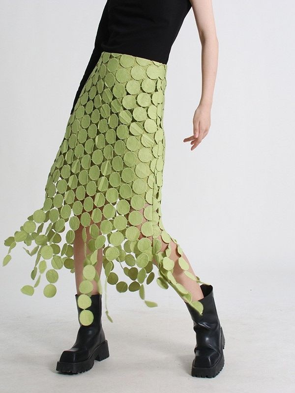 Western style spring long skirt tassels fashion skirt