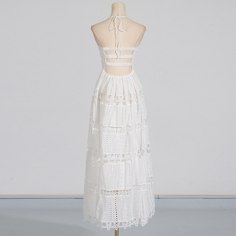 Temperament wrapped chest sleeveless horizontal collar dress