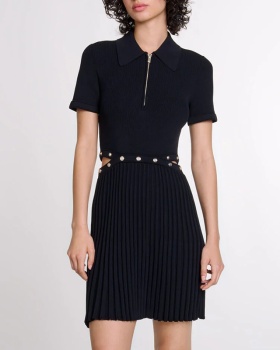 Pinched waist fashion T-back short dress for women