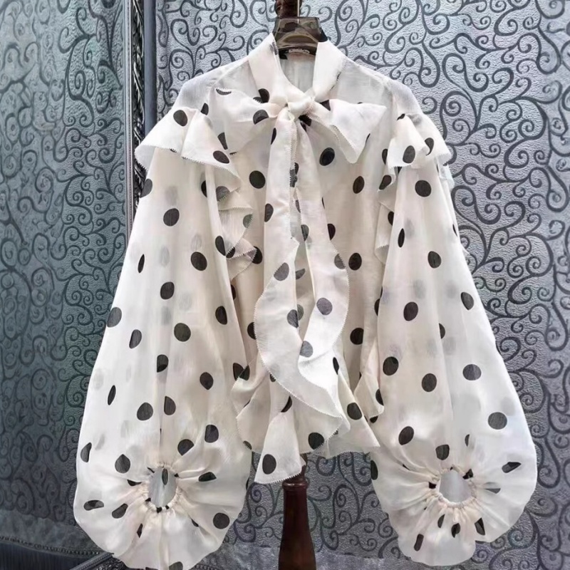 Polka dot skirt tops a set for women