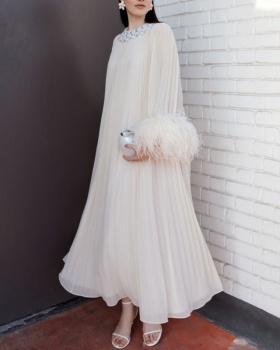 Big skirt vacation chiffon beading dress