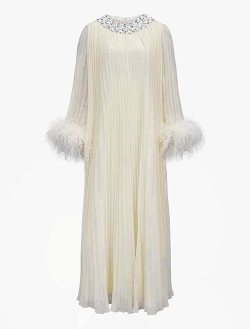 Big skirt vacation chiffon beading dress