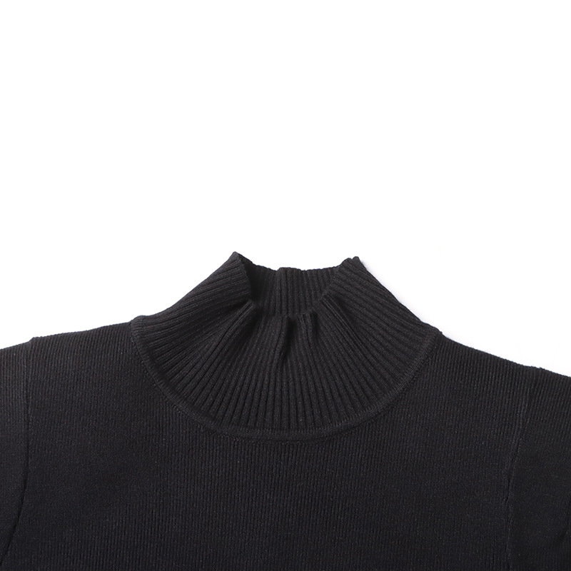 Cstand collar long sleeve long dress frenum dress