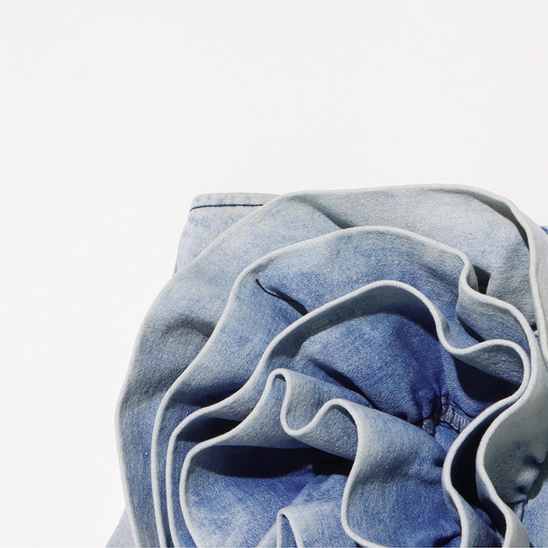 Short denim T-back wrapped chest slim dress