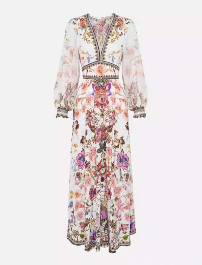 Temperament V-neck jumpsuit elegant long dress for women