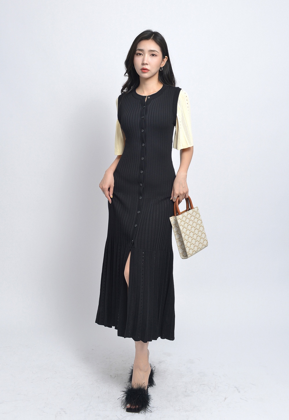 Ladies mermaid dress fashion knitted long dress for women
