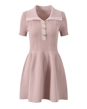 Show young knitted spring and summer elegant slim dress