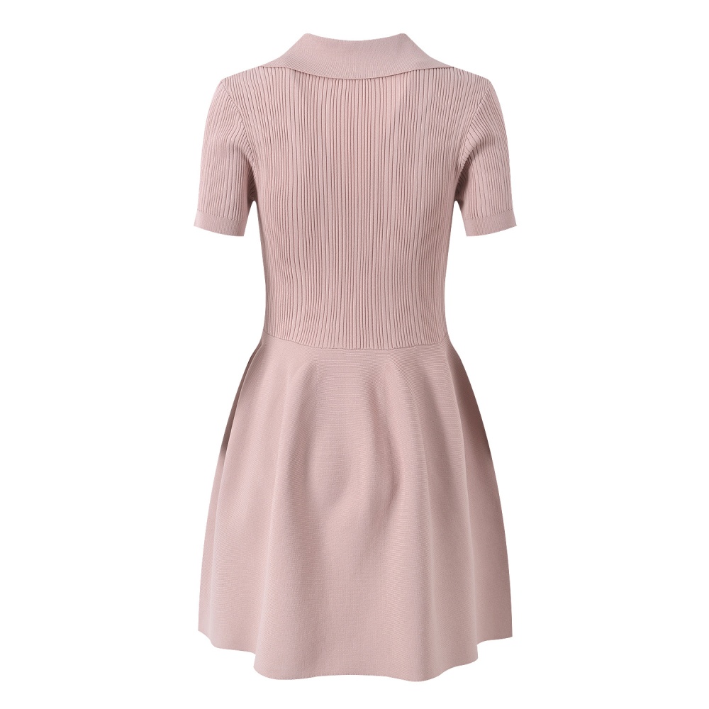 Show young knitted spring and summer elegant slim dress