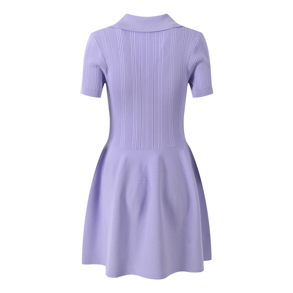Show young knitted spring and summer elegant slim dress
