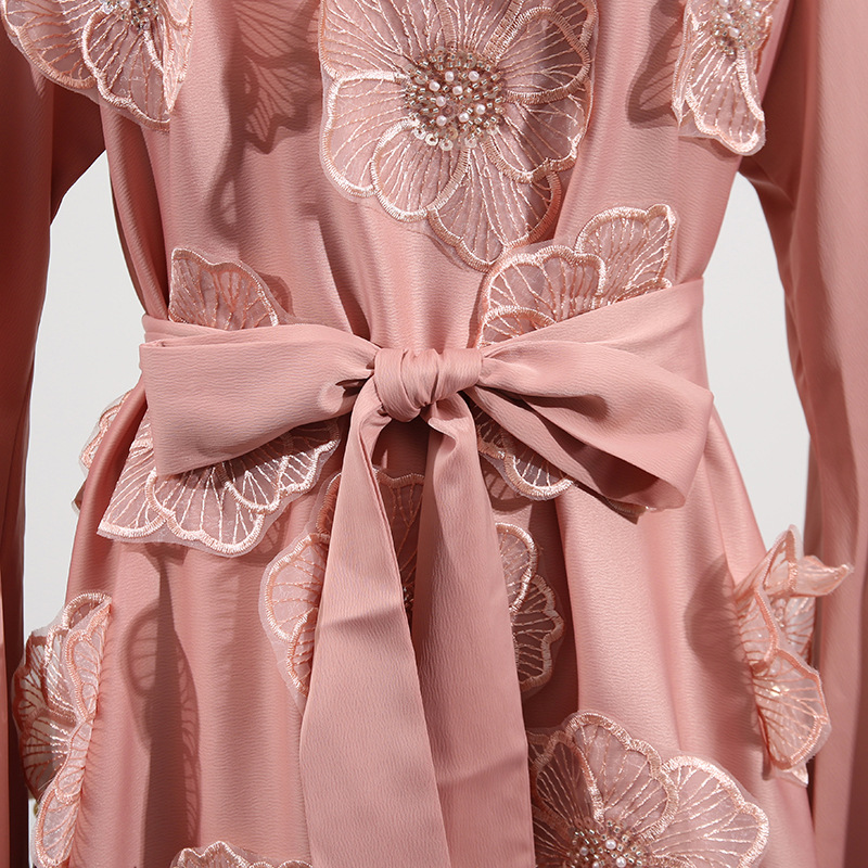 Long splice frenum fashion flowers lotus leaf summer dress
