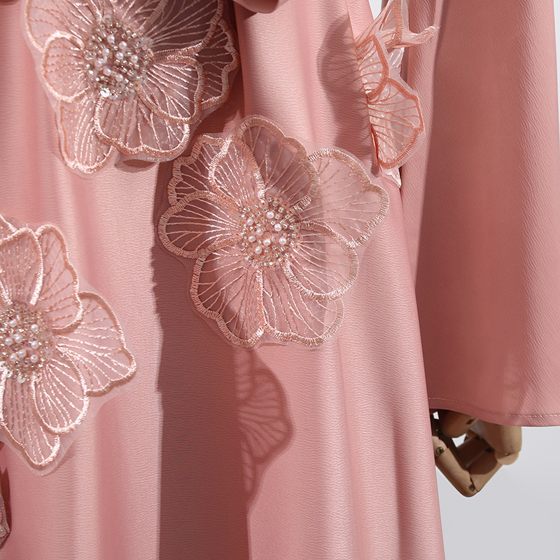 Long splice frenum fashion flowers lotus leaf summer dress