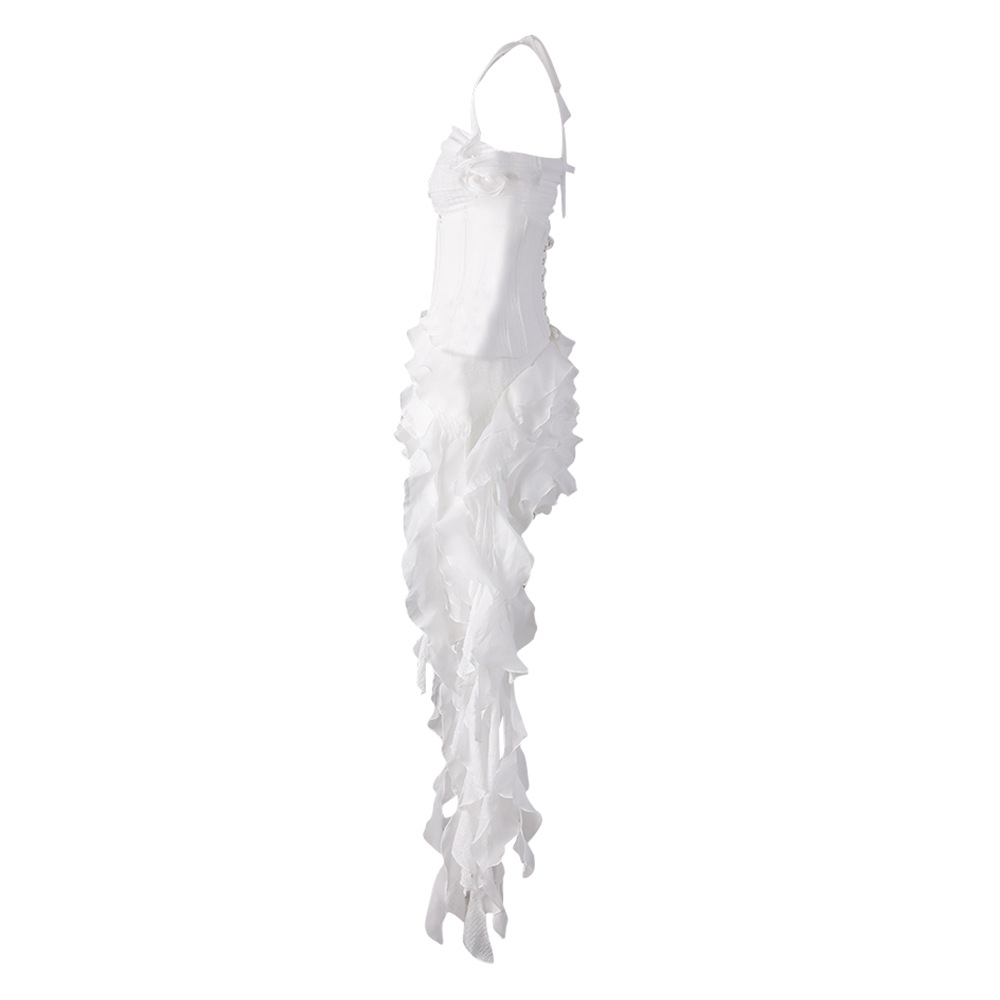 Niche tassels streamer summer sexy dress 3pcs set