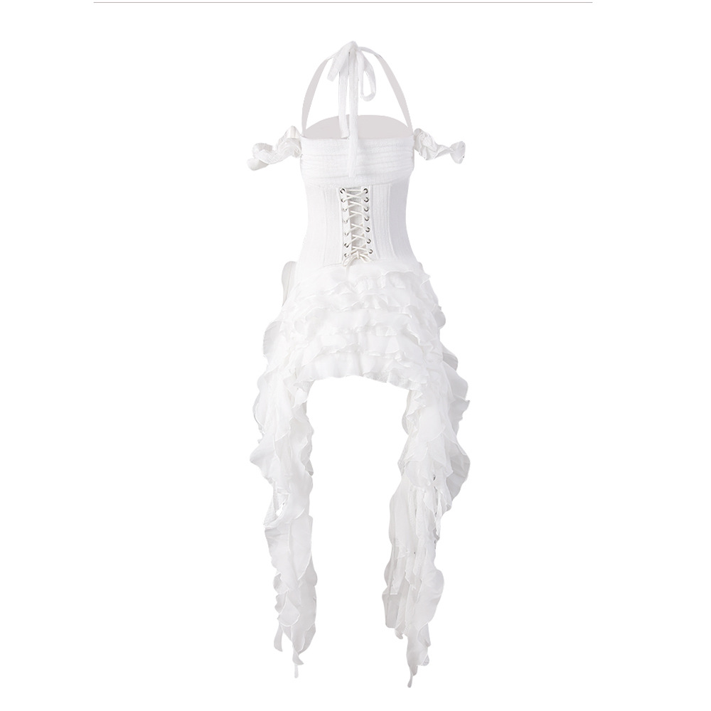 Niche tassels streamer summer sexy dress 3pcs set