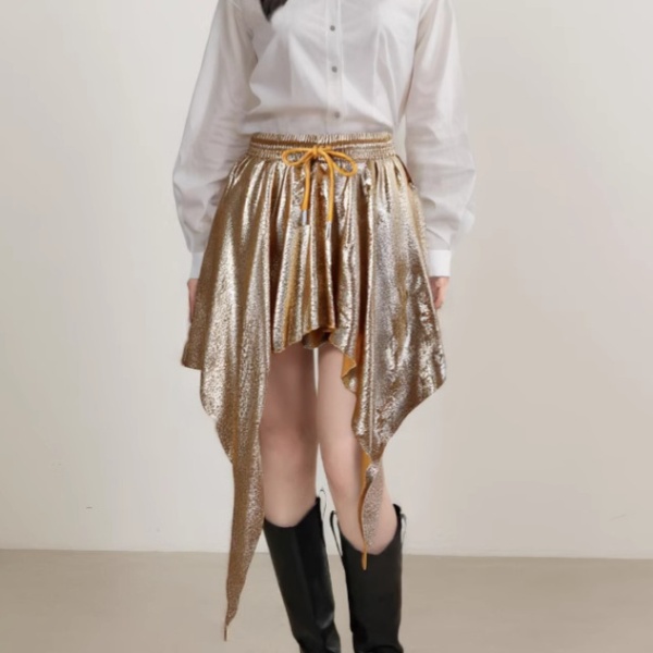 Irregular skirt frenum short skirt for women