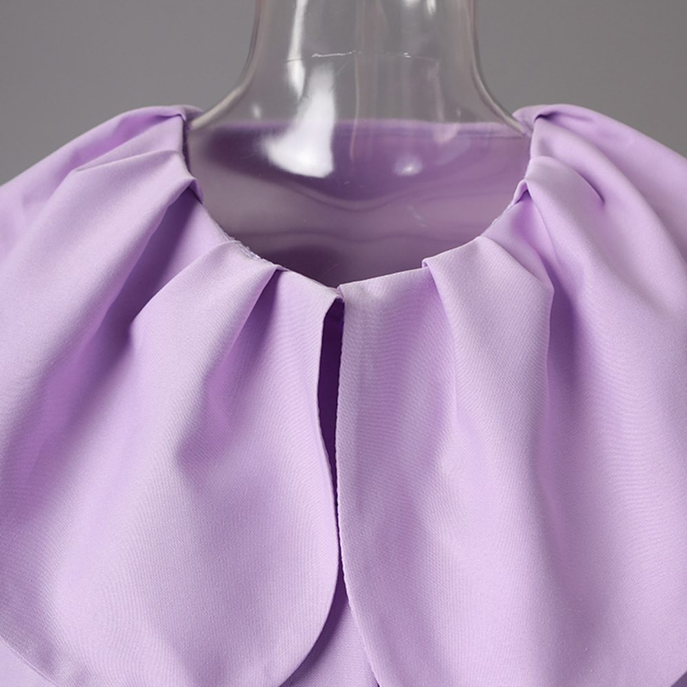 Gauze big skirt doll shirt France style splice T-back