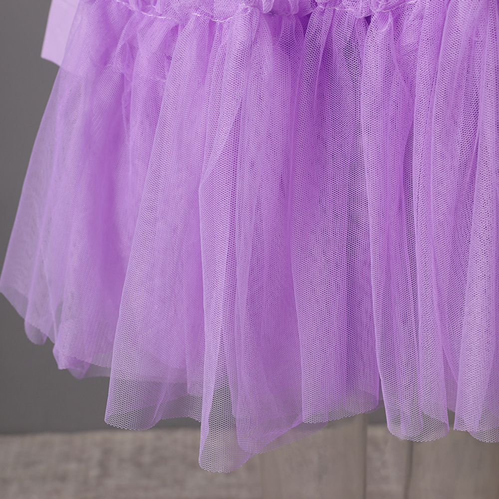 Gauze big skirt doll shirt France style splice T-back
