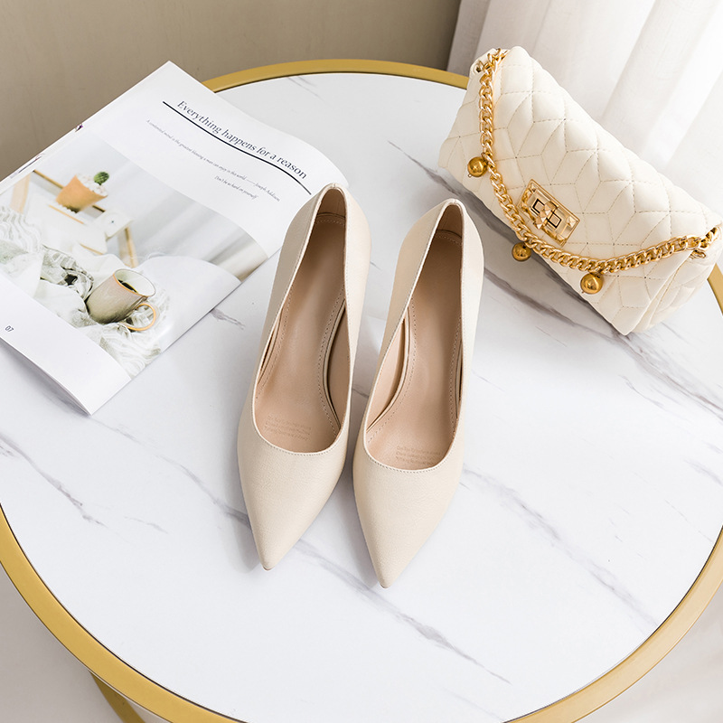 Pointed shoes pure high-heeled shoes for women