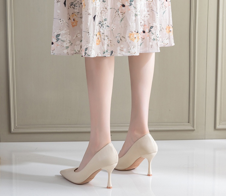 Pointed shoes pure high-heeled shoes for women