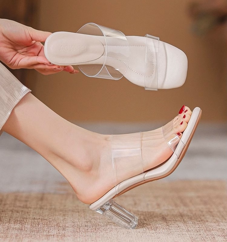 Wears outside sandals crystal slippers for women