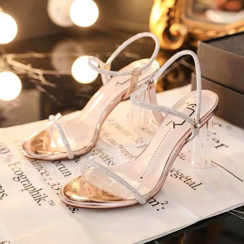 Lady summer high-heeled shoes thick sandals for women