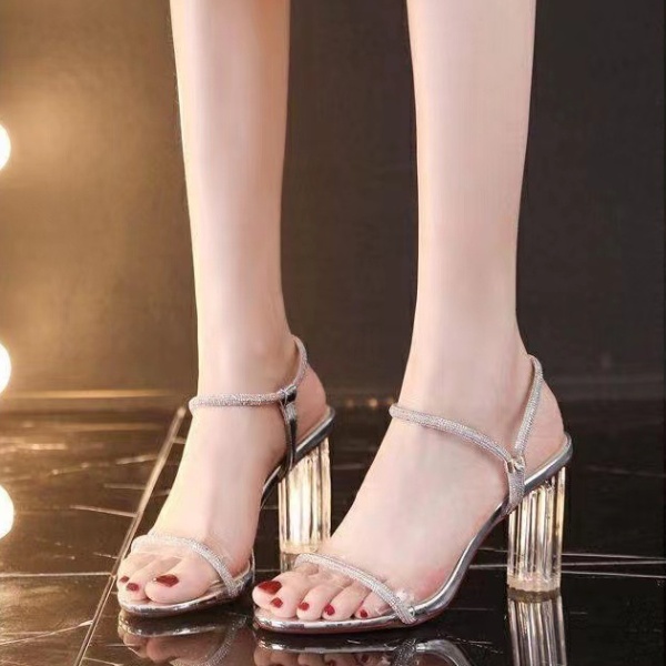 Lady summer high-heeled shoes thick sandals for women