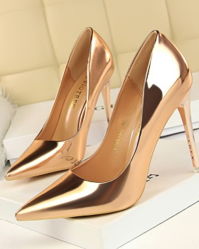 European style high-heeled shoes metal shoes