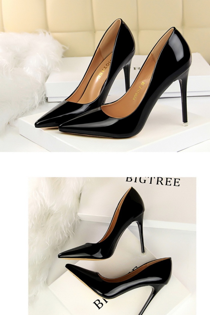 European style high-heeled shoes metal shoes
