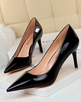 High-heeled low sexy high-heeled shoes slim metal fashion shoes