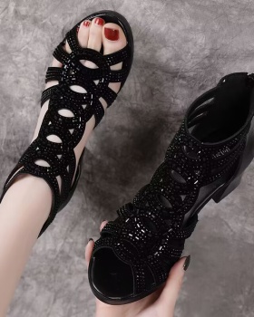 Thick summer boots high-heeled shoes for women