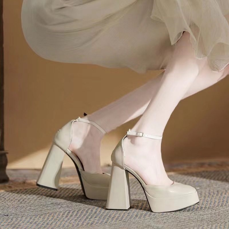 Lady France style platform cingulate thick shoes for women