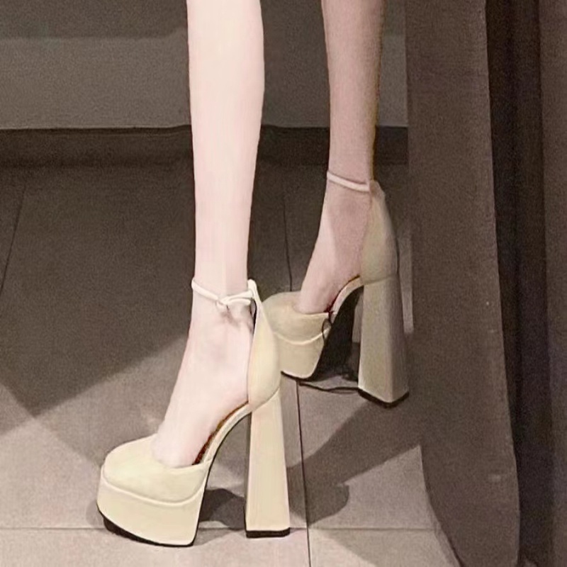 Lady France style platform cingulate thick shoes for women