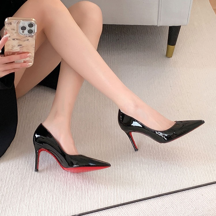 Fine-root autumn high-heeled shoes fashion large yard shoes