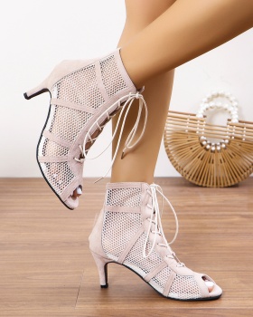 Large yard sexy bandage broadcloth spring shoes for women