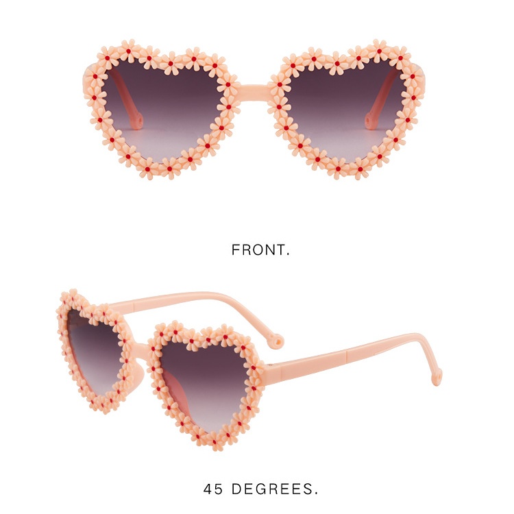 Couples fashion child Sunglasses heart petal glasses