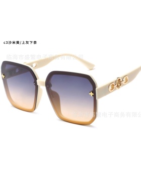 Round face Korean style fashion catwalk drive Sunglasses