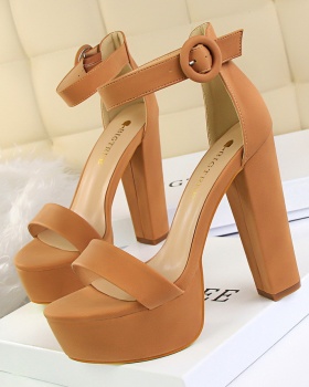 Sexy thick high-heeled shoes slim platform for women