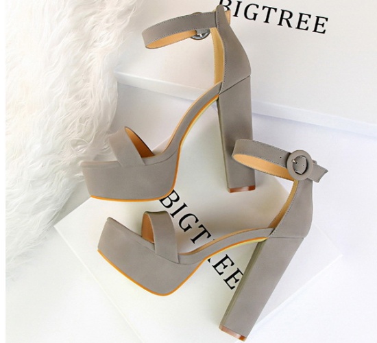 Sexy thick high-heeled shoes slim platform for women