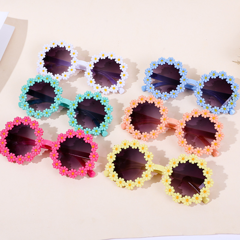 Petal round frame glasses flowers child Sunglasses