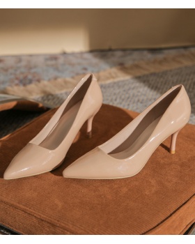 Buff pointed shoes fine-root high-heeled shoes for women