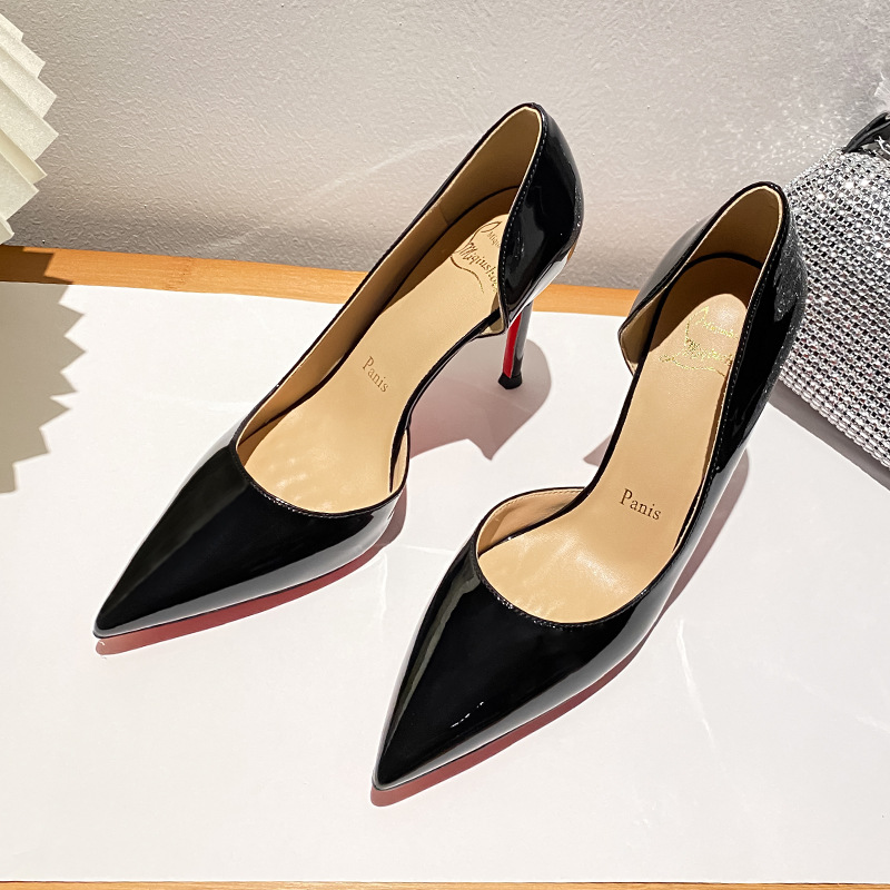 Patent leather shoes high-heeled shoes for women