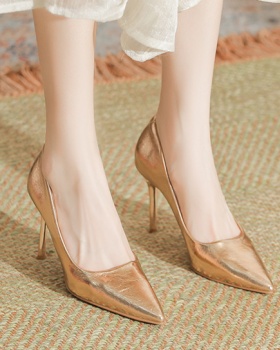 Temperament bridesmaids shoes all-match high-heeled shoes