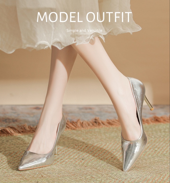 Temperament bridesmaids shoes all-match high-heeled shoes