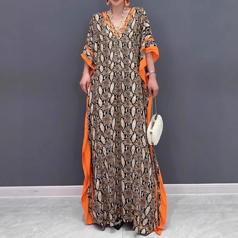 Printing fashion long dress temperament dress for women