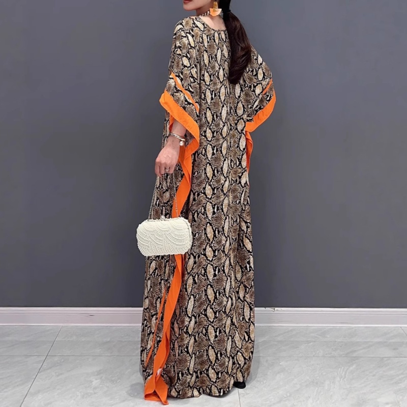 Printing fashion long dress temperament dress for women