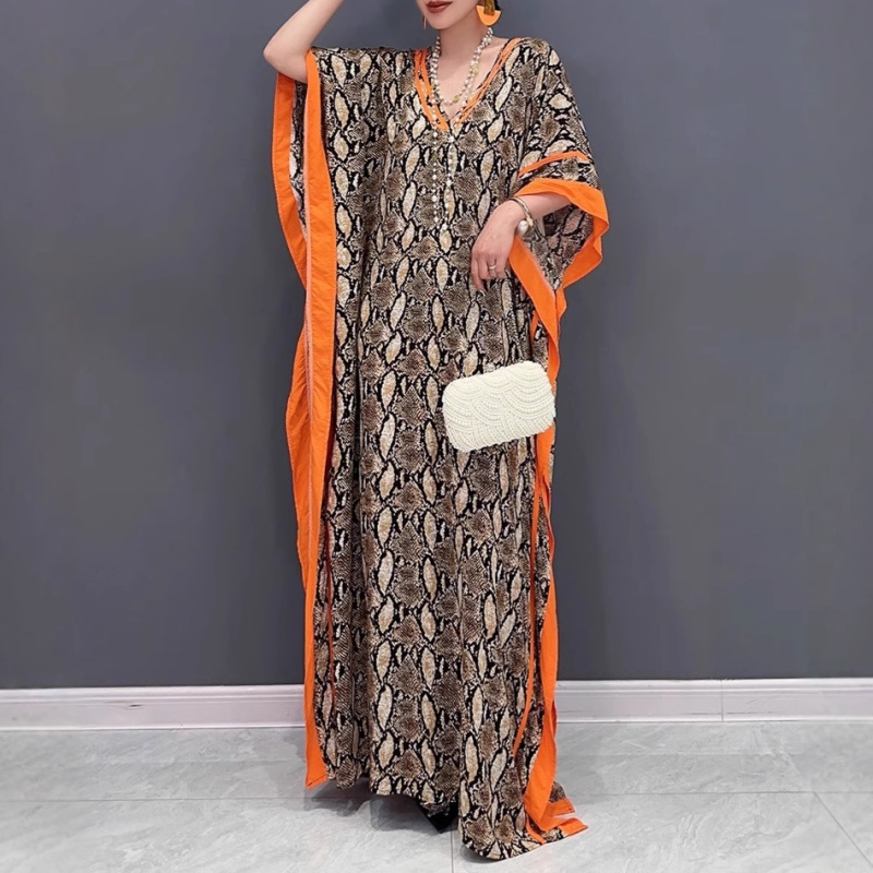 Printing fashion long dress temperament dress for women