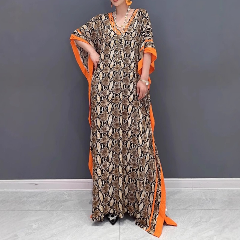 Printing fashion long dress temperament dress for women